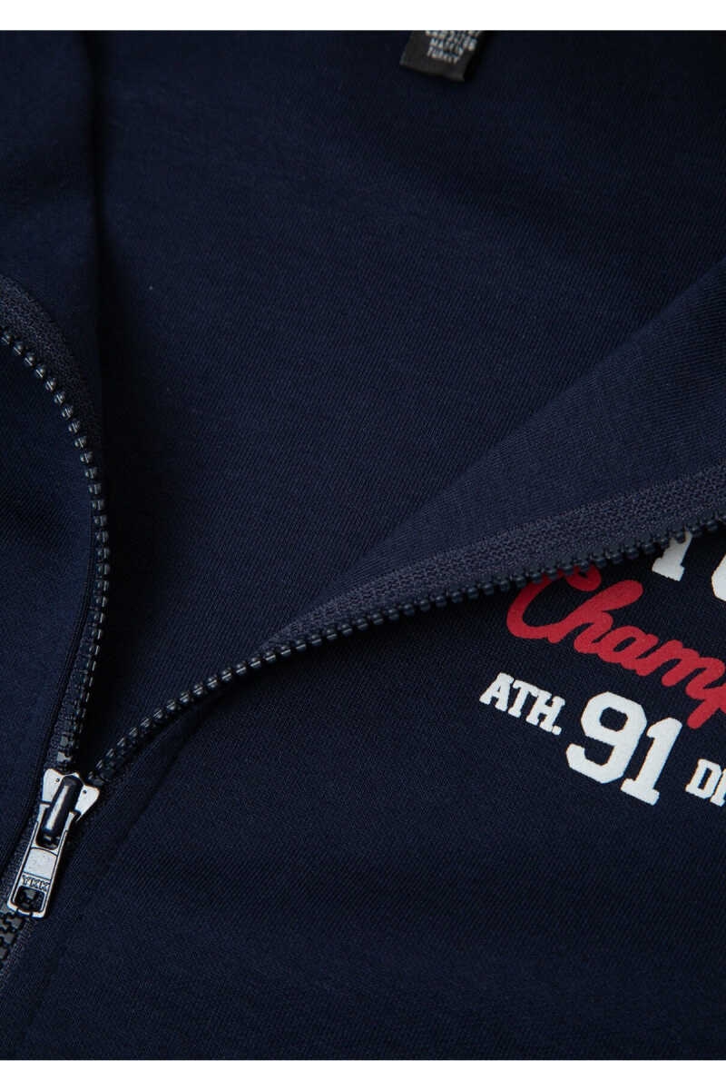 Mavi Kapüşonlu Lacivert Loose Fit Çocuk Sweatshirt 6S10183-84371 - 4