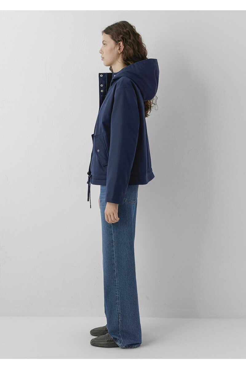 Mavi Kapüşonlu Lacivert Loose Fit Kadın Ceket 1110877-86623 - 3