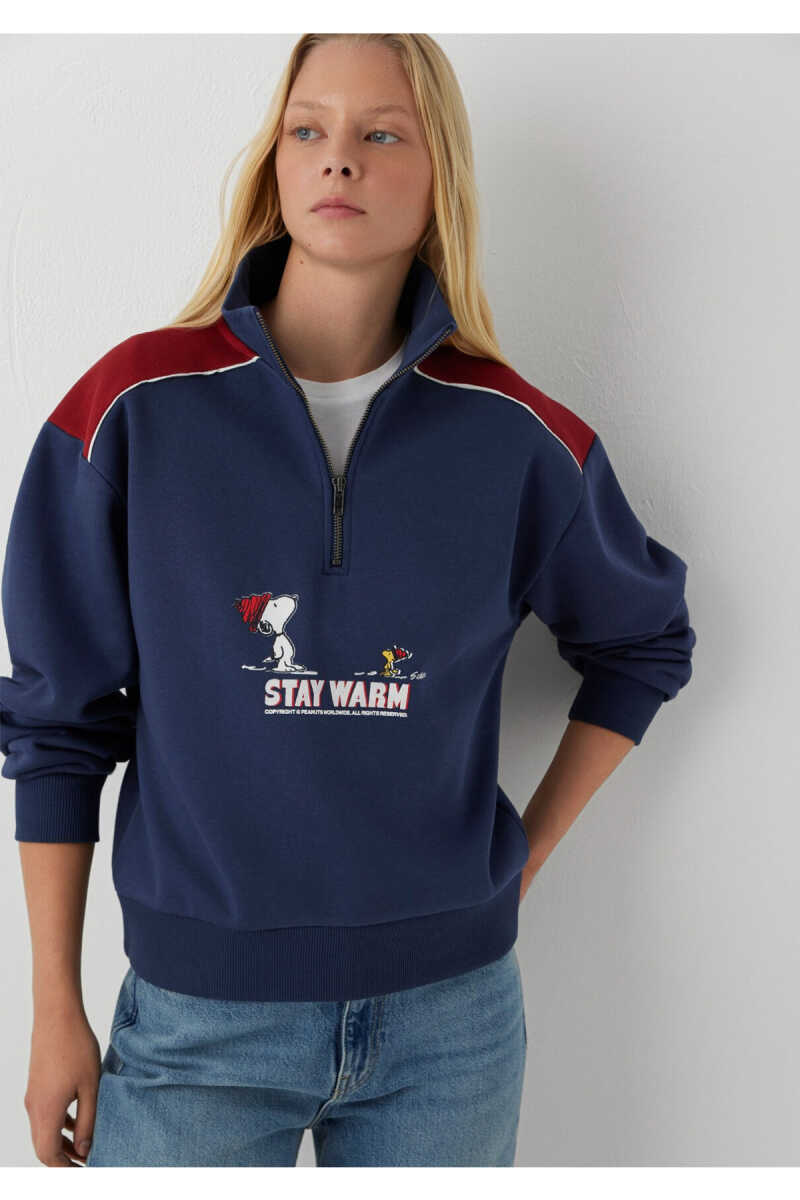 Mavi Kapüşonlu Lacivert Oversize Kadın Sweatshirt 1S20102-70487 - 1