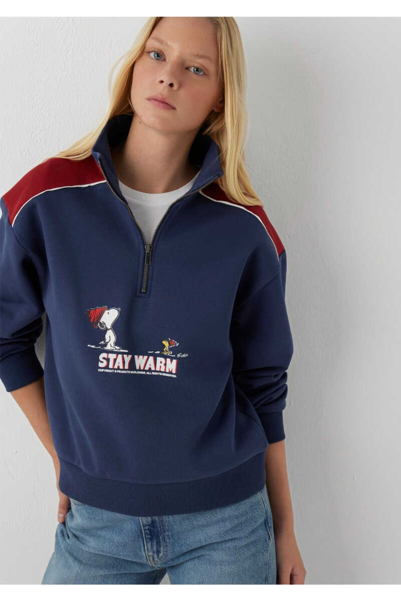 Mavi Kapüşonlu Lacivert Oversize Kadın Sweatshirt 1S20102-70487 - 2