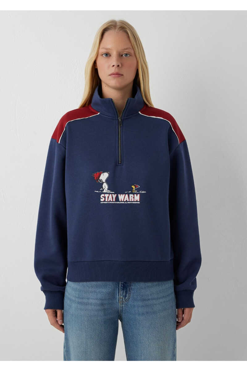 Mavi Kapüşonlu Lacivert Oversize Kadın Sweatshirt 1S20102-70487 - 4