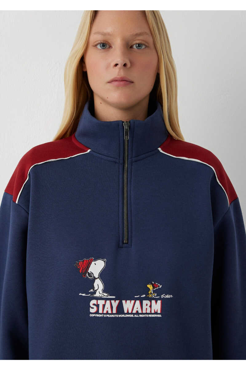 Mavi Kapüşonlu Lacivert Oversize Kadın Sweatshirt 1S20102-70487 - 7