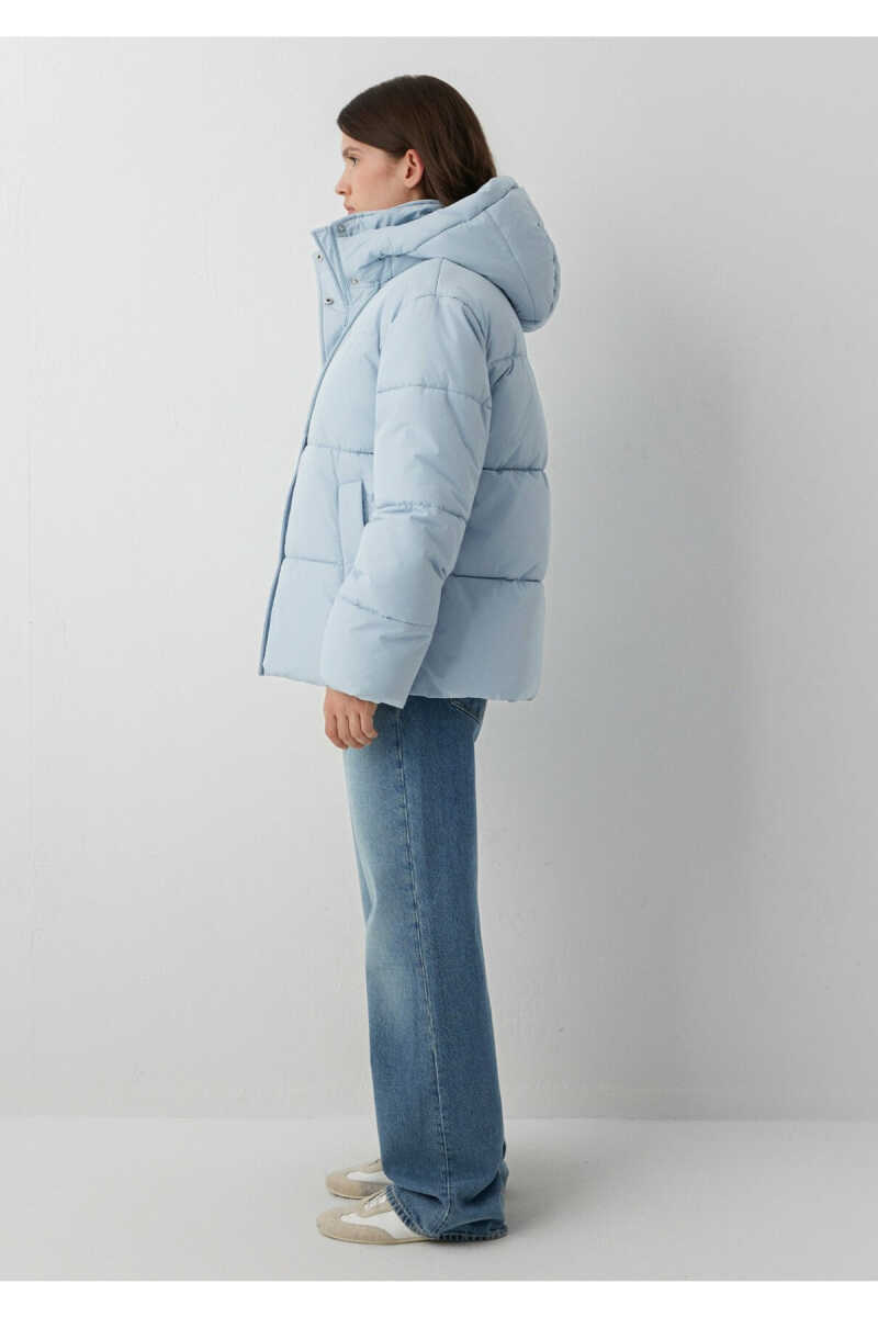 Mavi Kapüşonlu Mavi Regular Fit Kadın Şişme Mont 1110862-70803 - 4