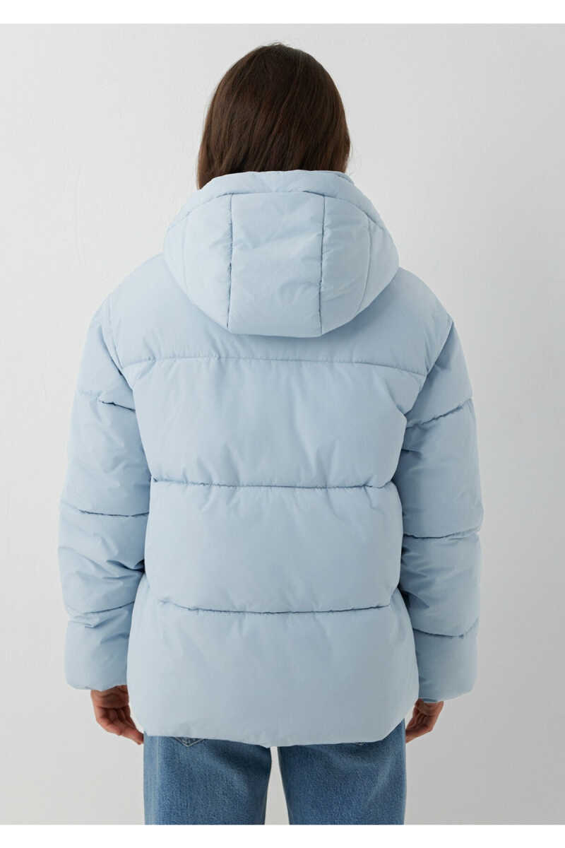 Mavi Kapüşonlu Mavi Regular Fit Kadın Şişme Mont 1110862-70803 - 5