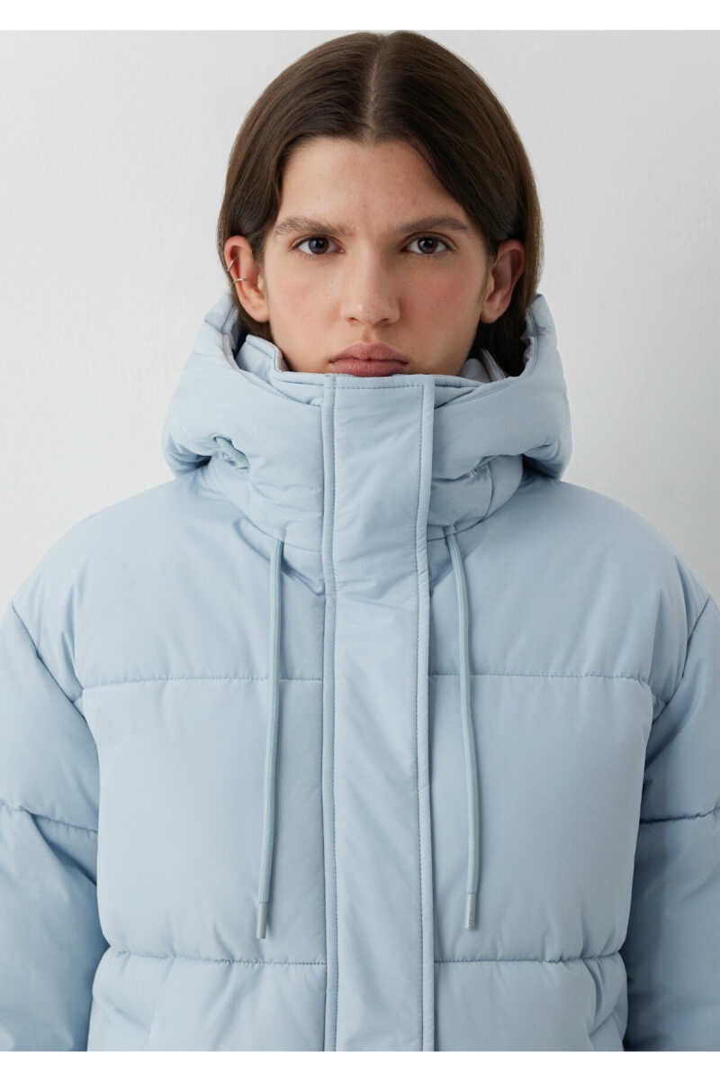 Mavi Kapüşonlu Mavi Regular Fit Kadın Şişme Mont 1110862-70803 - 6