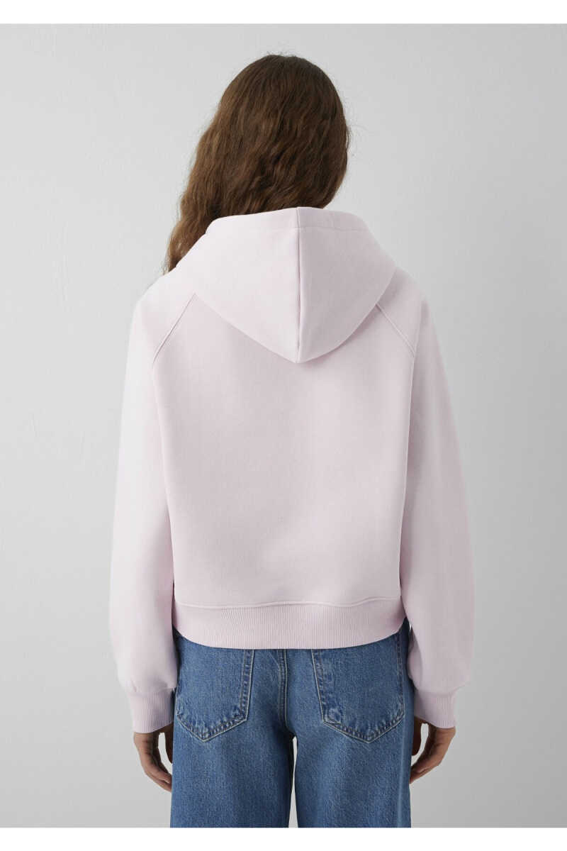 Mavi Kapüşonlu Pembe Basic Loose Fit Kadın Sweatshirt 1S10577-71006 - 5
