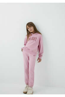 Mavi Kapüşonlu Pembe Loose Fit Çocuk Sweatshirt 7S10147-71015