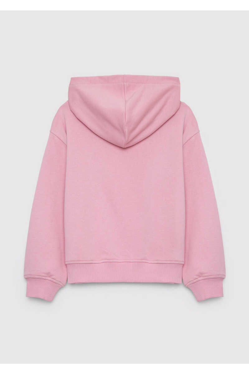 Mavi Kapüşonlu Pembe Loose Fit Çocuk Sweatshirt 7S10147-71015 - 4