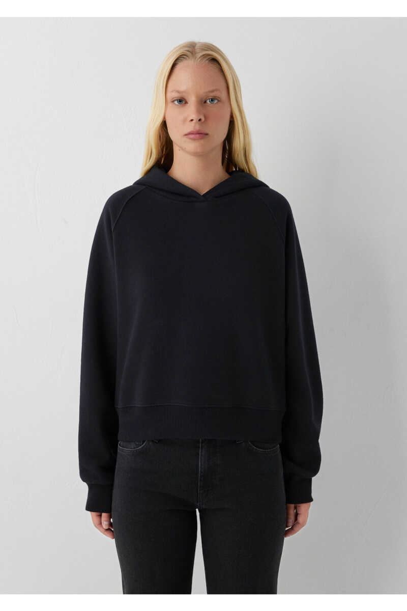 Mavi Kapüşonlu Siyah BasicLoose Fit Kadın Sweatshirt 1S10577-900 - 3