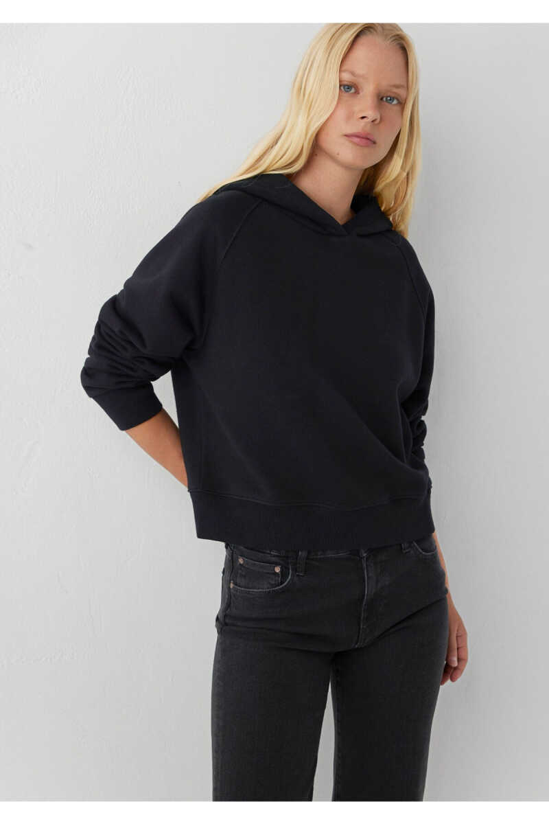 Mavi Kapüşonlu Siyah BasicLoose Fit Kadın Sweatshirt 1S10577-900 - 1