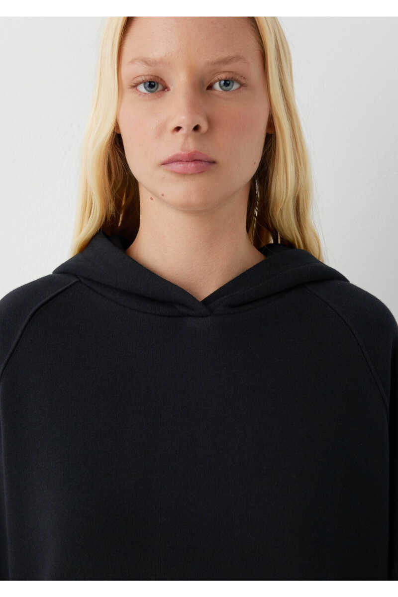 Mavi Kapüşonlu Siyah BasicLoose Fit Kadın Sweatshirt 1S10577-900 - 6