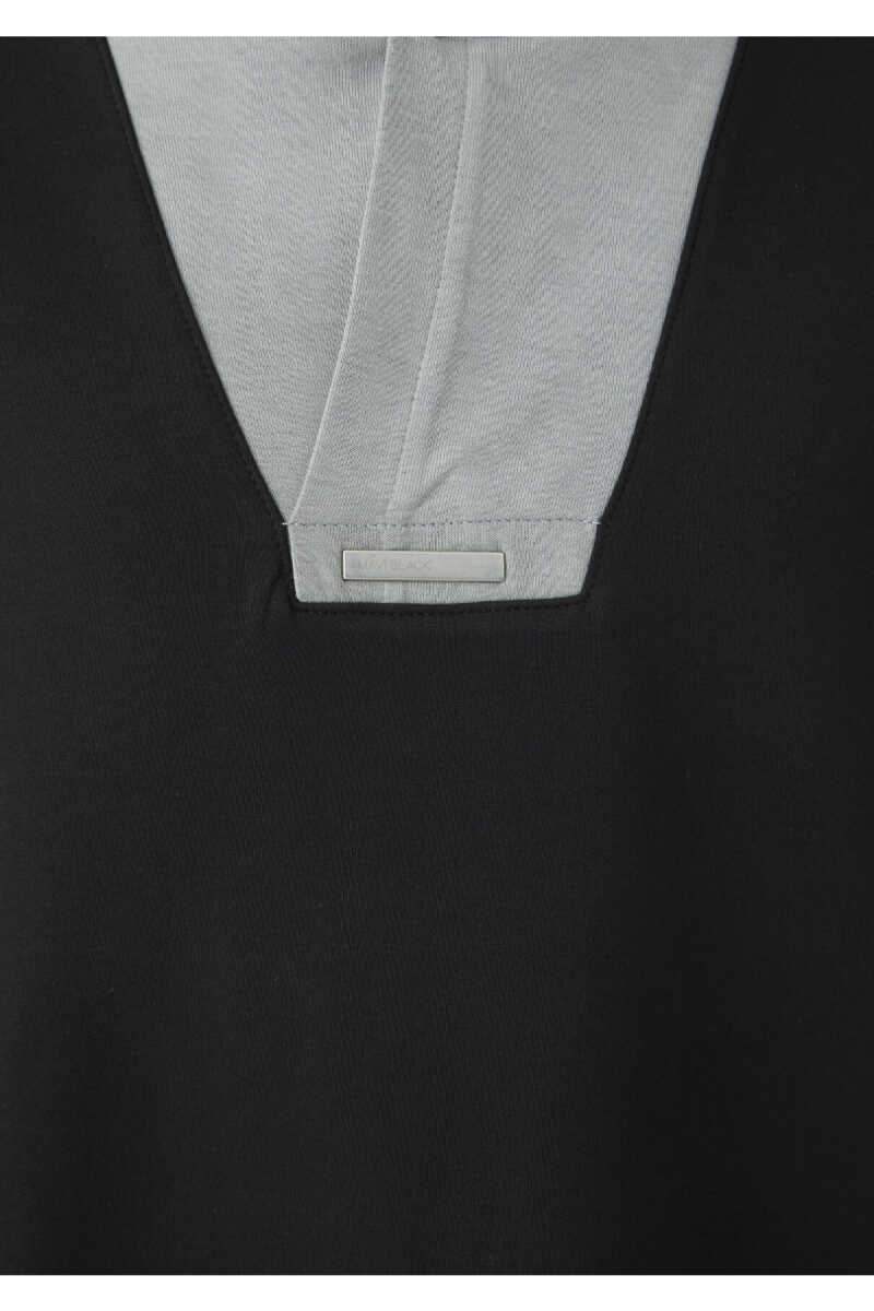 Mavi Kapüşonlu Siyah Erkek Sweat 0S20123-900 - 8