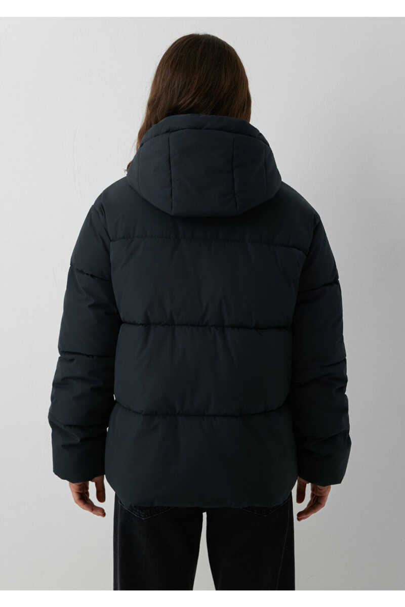 Mavi Kapüşonlu Siyah Regular Fit Kadın Şişme Mont 1110862-900 - 5