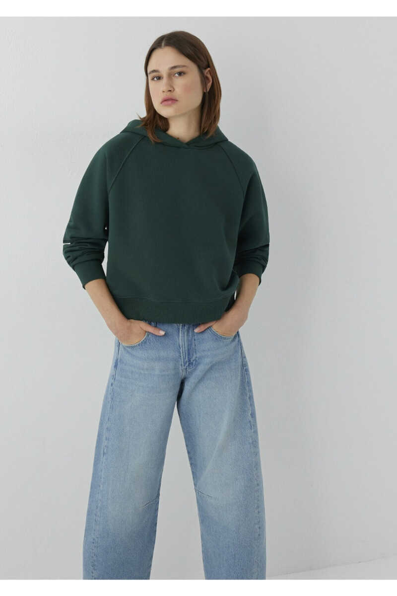 Mavi Kapüşonlu Yeşil Basic Loose Fit Kadın Sweatshirt 1S10577-71538 - 1
