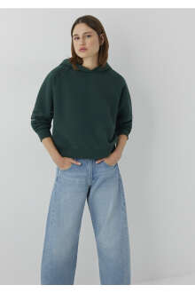 Mavi Kapüşonlu Yeşil Basic Loose Fit Kadın Sweatshirt 1S10577-71538