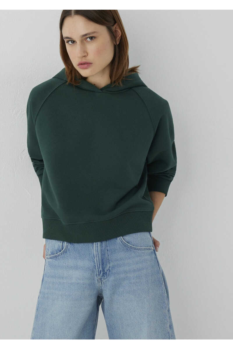 Mavi Kapüşonlu Yeşil Basic Loose Fit Kadın Sweatshirt 1S10577-71538 - 2