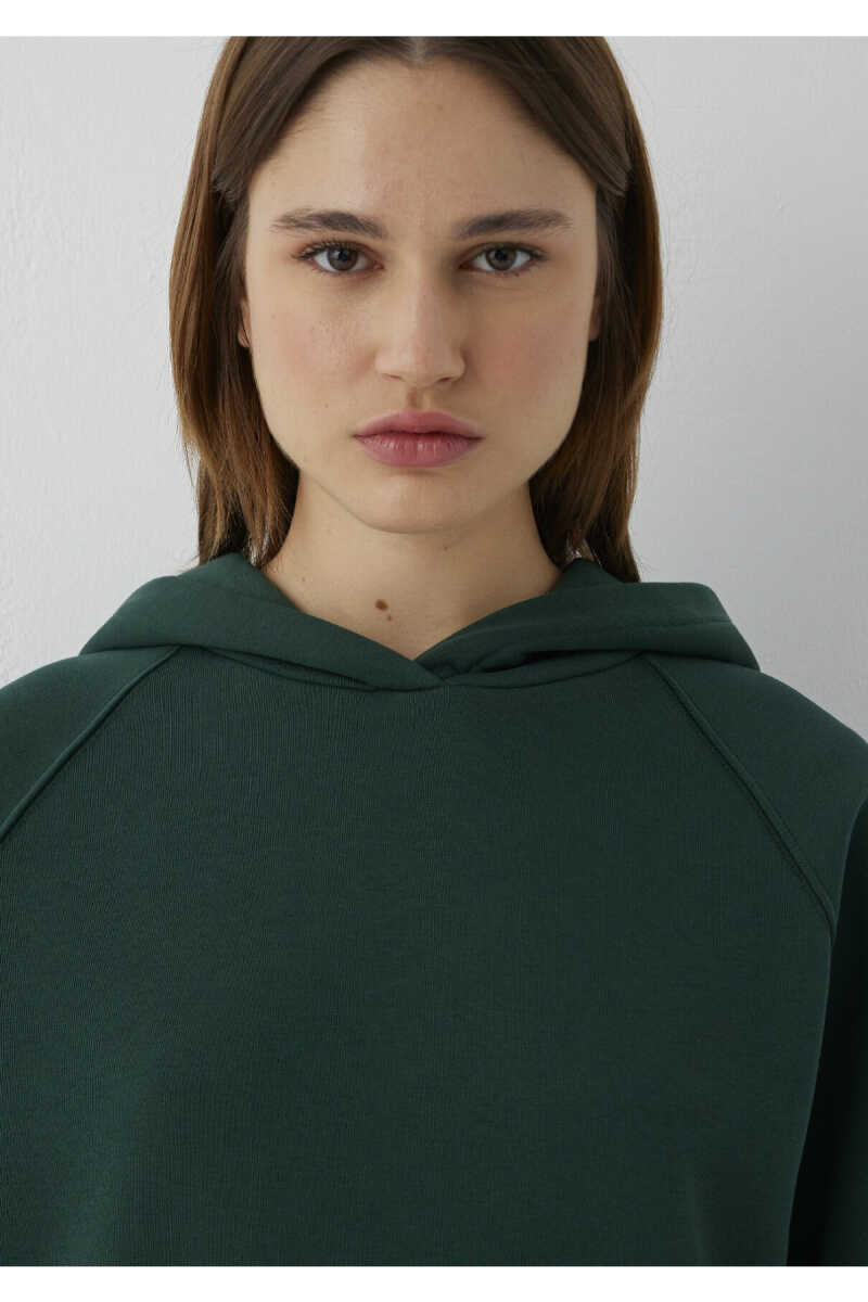 Mavi Kapüşonlu Yeşil Basic Loose Fit Kadın Sweatshirt 1S10577-71538 - 6