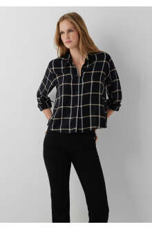 Mavi Kareli Regualr Fit Kadın Gömlek 1211578-91755