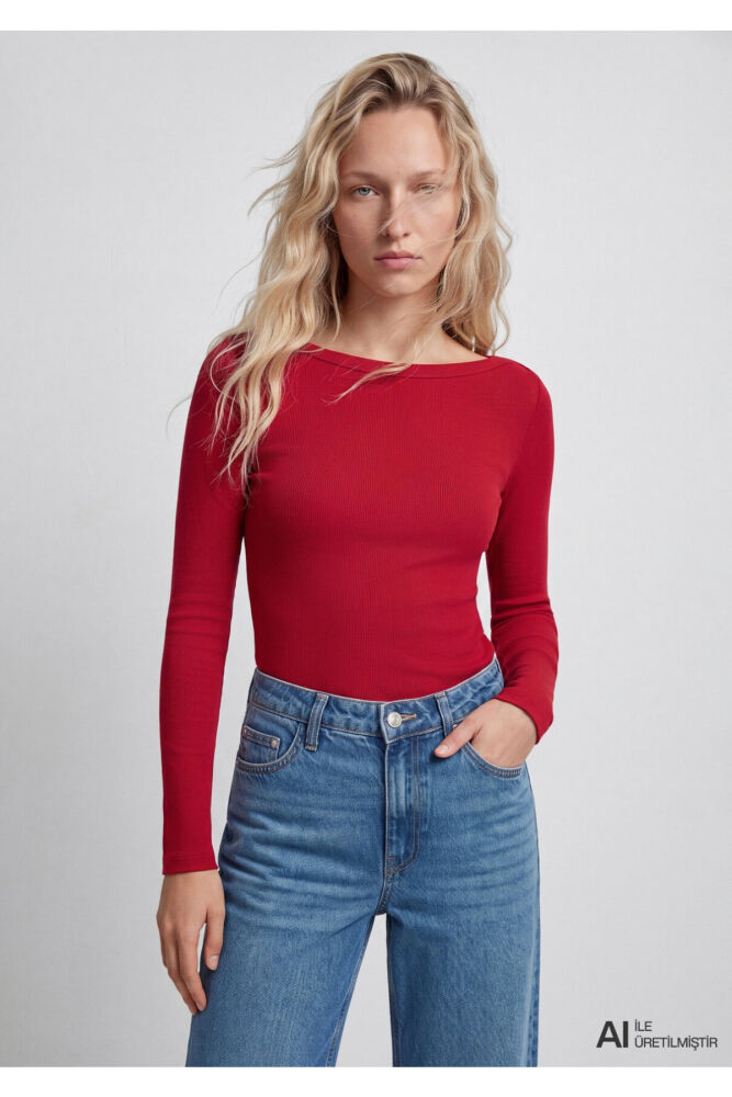 Mavi Kırmızı Basic Kadın Sweat 1613622-70391