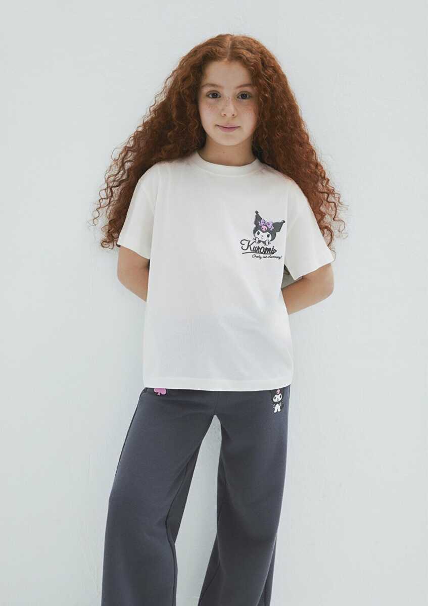 Mavi Kuromi Baskılı Ekru Loose Fit Çocuk Tişört 7610413-70057 - 1