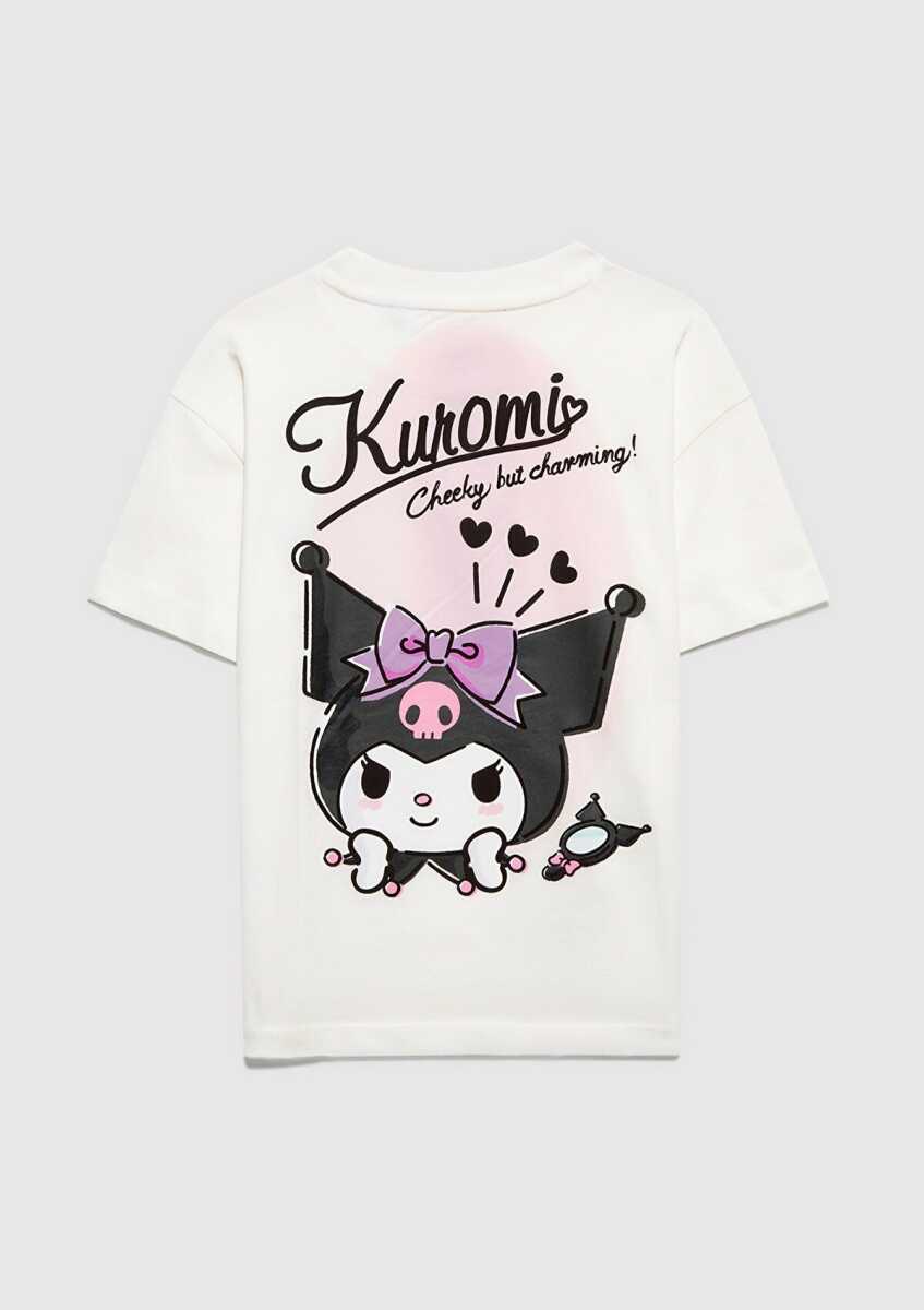 Mavi Kuromi Baskılı Ekru Loose Fit Çocuk Tişört 7610413-70057 - 3