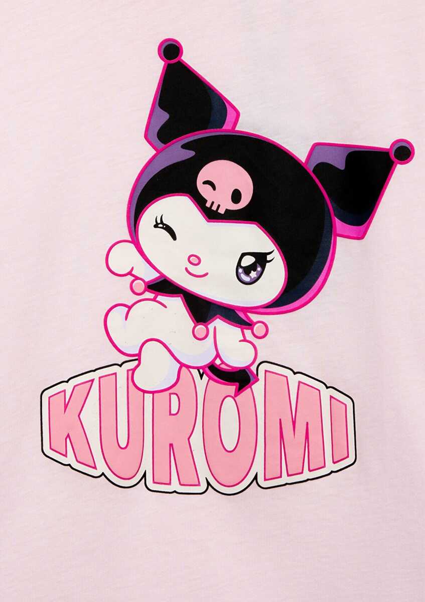 Mavi Kuromi Baskılı Loose Fit Çocuk Tişört 7610477-90773 - 4