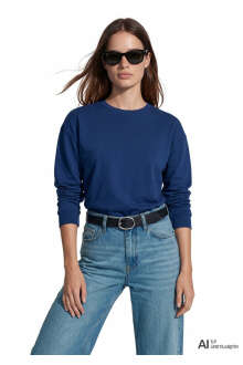 Mavi Lacivert Basic Loose Fit Kadın Sweat 1620069-70758