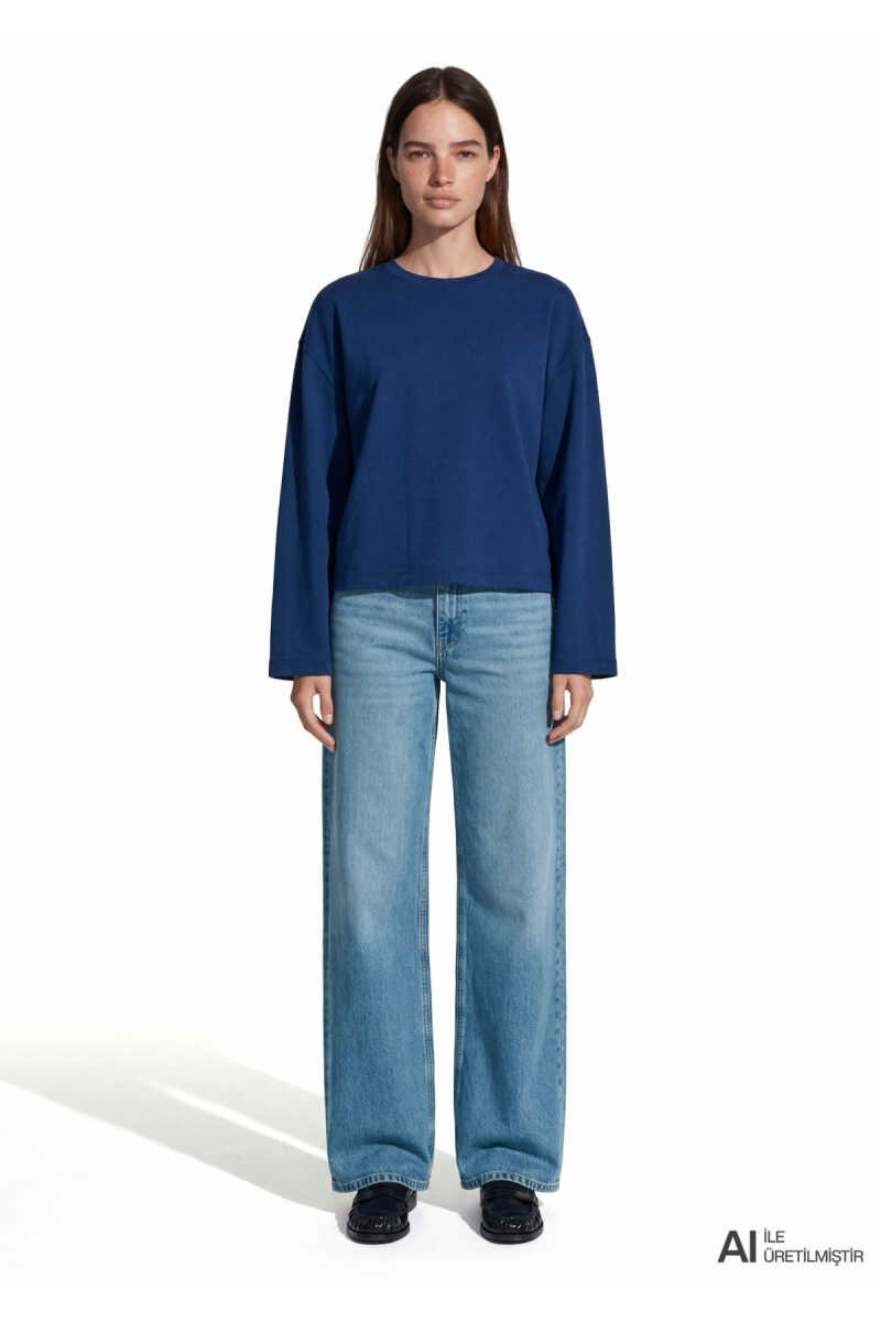 Mavi Lacivert Basic Loose Fit Kadın Sweat 1620069-70758 (1)