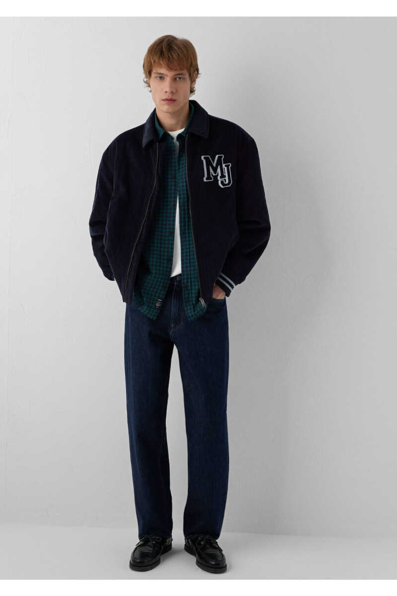 Mavi Lacivert Kadife Kolej Oversize Erkek Ceketi 0110876-70499 (1)