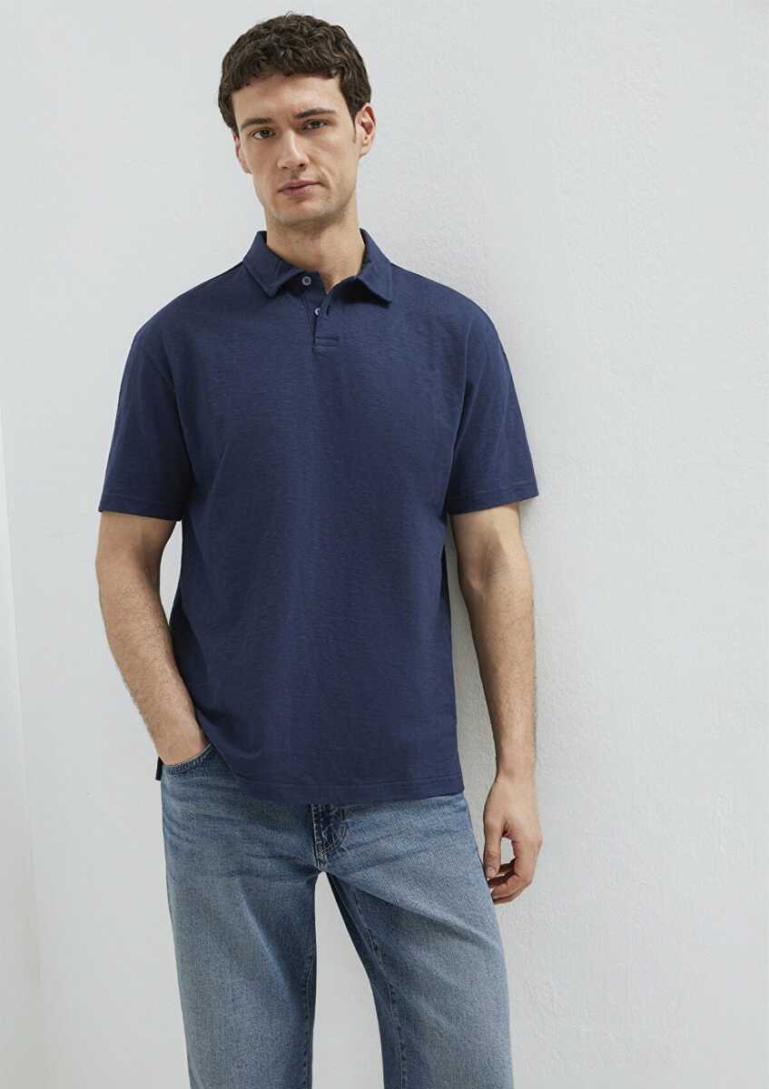 Mavi Lacivert Loose Fit Erkek Polo Tişört 0613152-70490 - 1