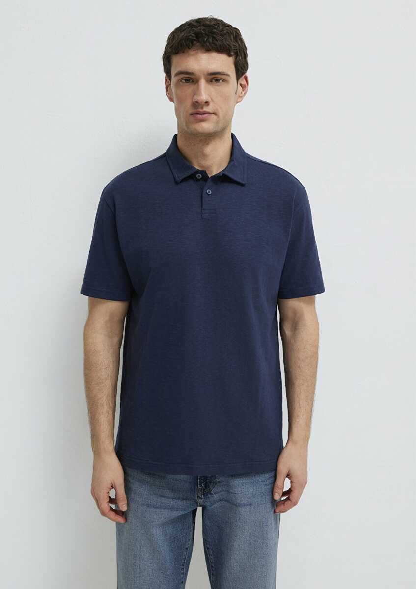 Mavi Lacivert Loose Fit Erkek Polo Tişört 0613152-70490 - 3