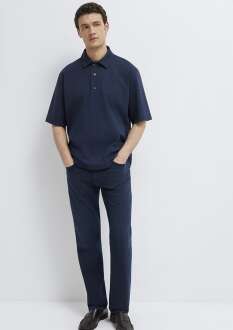 Mavi Lacivert Loose Fit Erkek Polo Tişört 0613344-86623 