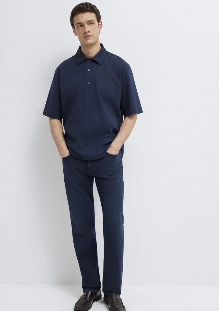 Mavi Lacivert Loose Fit Erkek Polo Tişört 0613344-86623