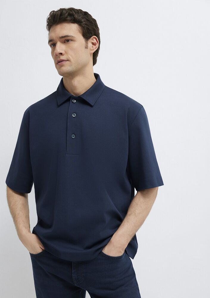 Mavi Lacivert Loose Fit Erkek Polo Tişört 0613344-86623 (1)