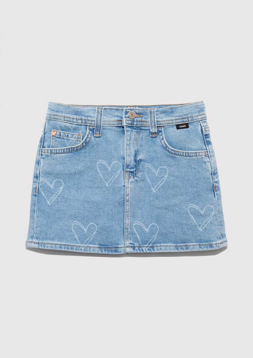Mavi Laıla Lt Heart Denim Çocuk Jean Etek 7310000-89486 - 3