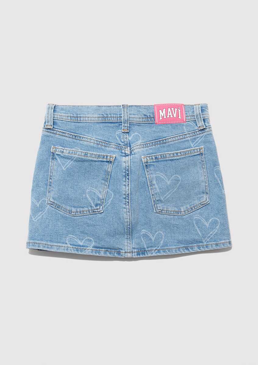 Mavi Laıla Lt Heart Denim Çocuk Jean Etek 7310000-89486 - 4