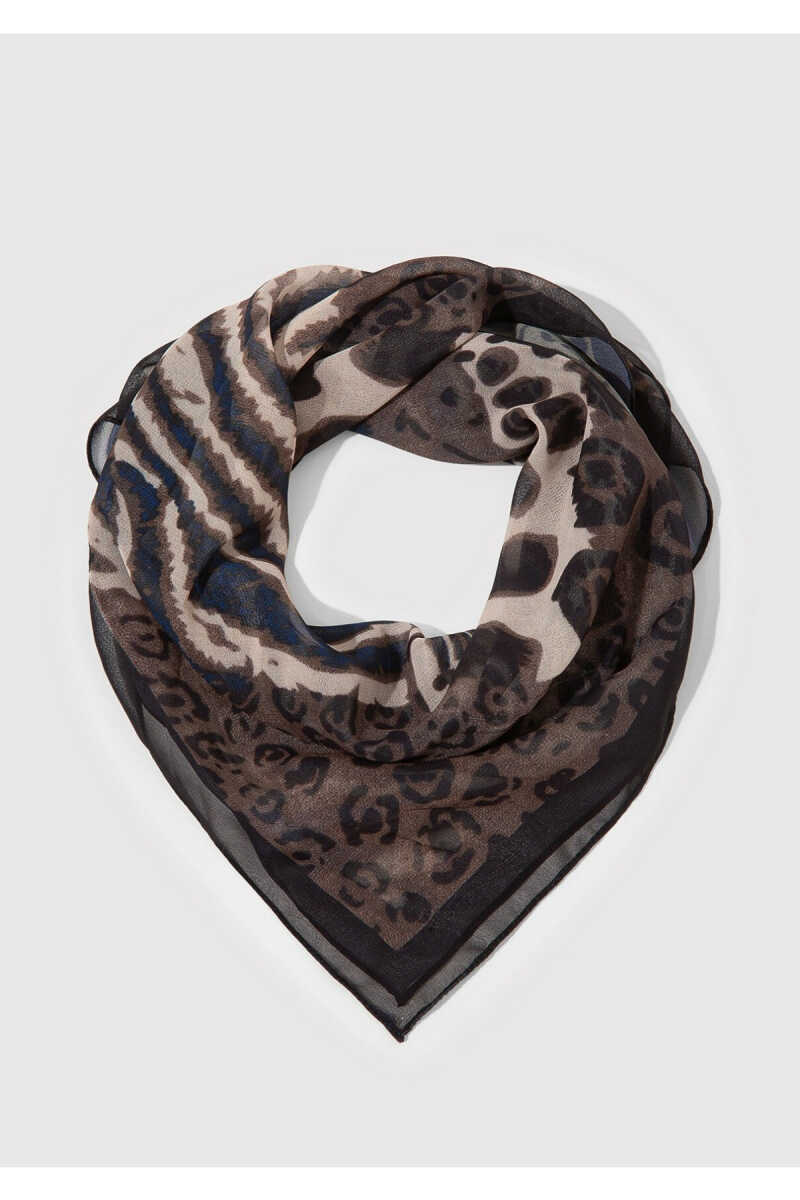 Mavi Leopar Desenli Kadın Bandana 1913415-25818 - 2