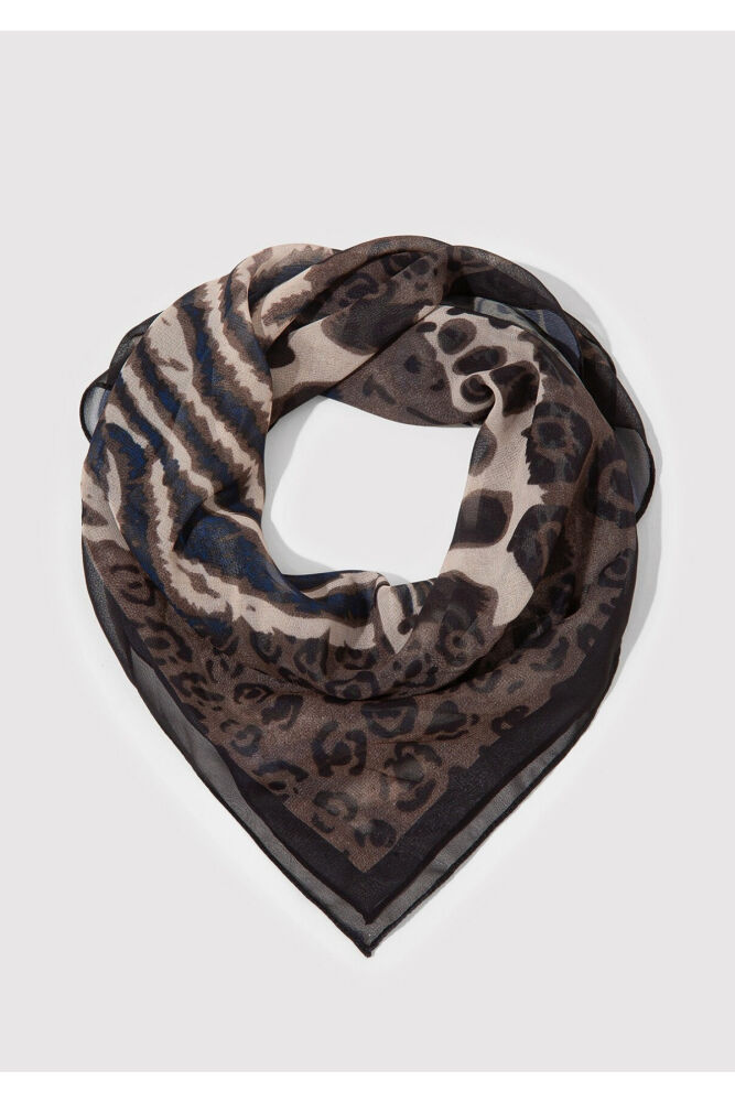 Mavi Leopar Desenli Kadın Bandana 1913415-25818 (1)
