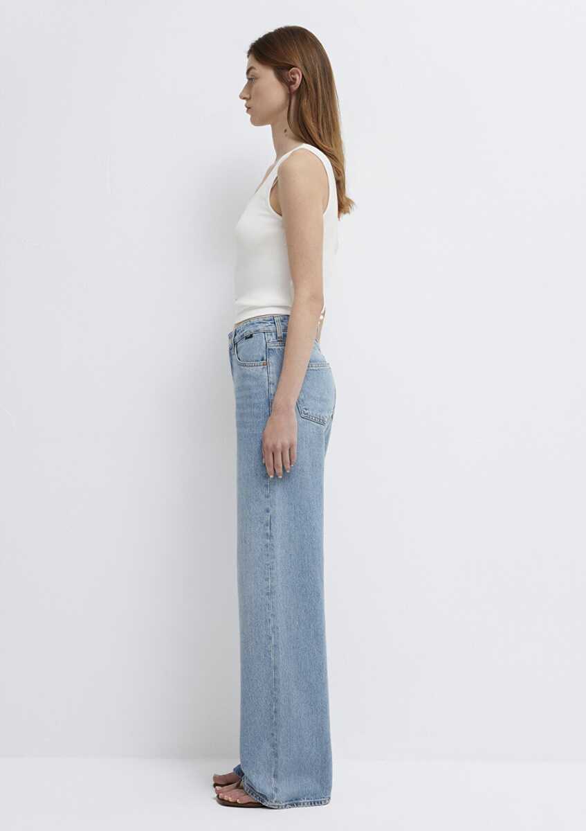 Mavi Light Blue Denim Wide Leg Kadın Jean Pantolon 1010152-A3038 - 5