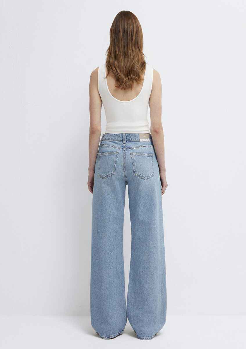 Mavi Light Blue Denim Wide Leg Kadın Jean Pantolon 1010152-A3038 - 6