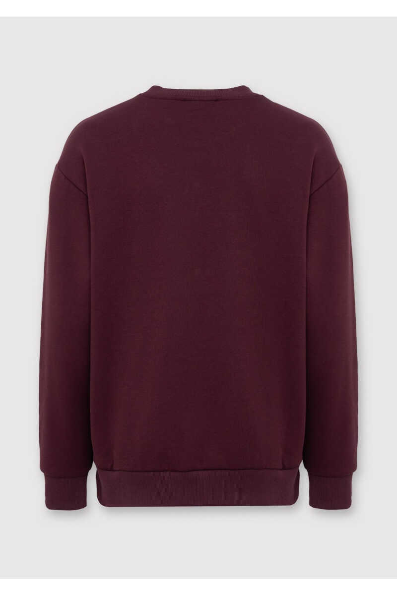 Mavi Logo Baskılı Bordo Loose Fit Erkek Sweatshirt0S10379-70434 - 7