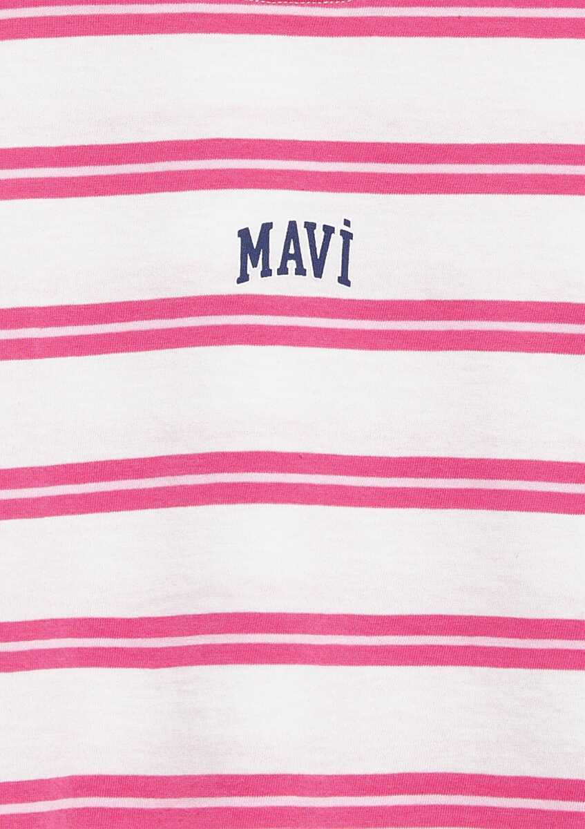Mavi Logo Baskılı Ekru Loose Fit Çocuk Tişört 7610387-91358 - 4