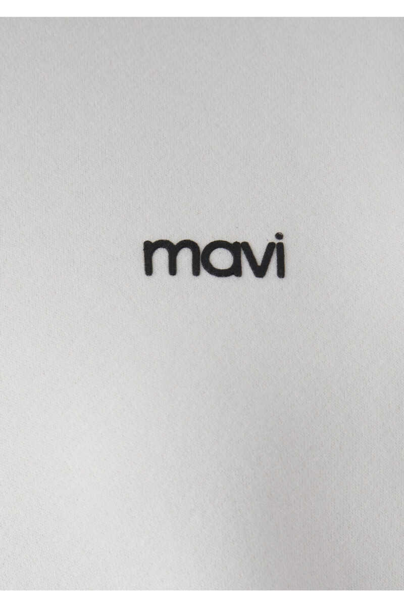 Mavi Logo Baskılı Ekru Loose Fit Kadın Sweatshirt 1S10490-80194 - 8