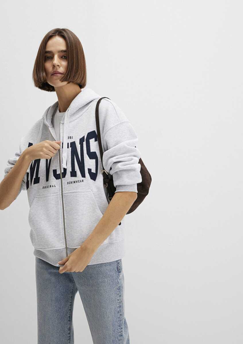 Mavi Logo Baskılı Gri Kadın Sweat 1S10421-80196 - 2