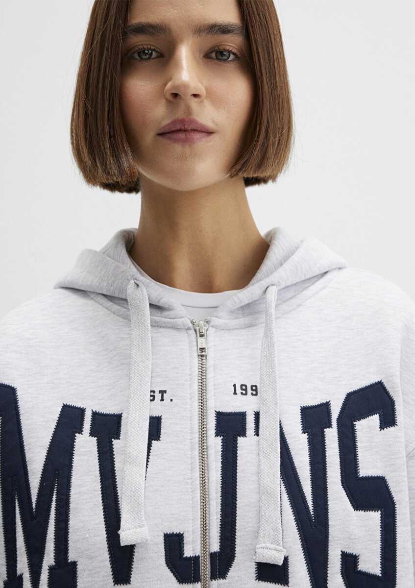 Mavi Logo Baskılı Gri Kadın Sweat 1S10421-80196 - 6
