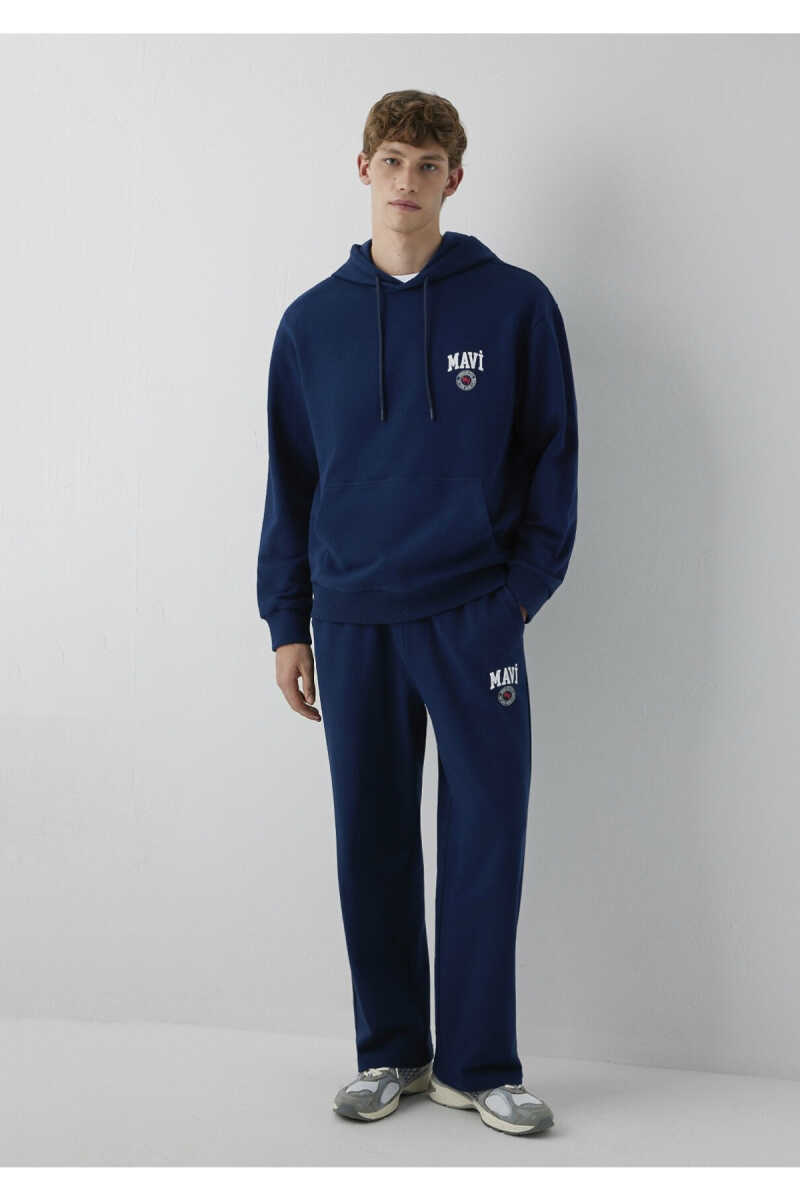 Mavi Logo Baskılı Kapüşonlu Lacivert Loose Fit Erkek Sweatshirt 0S10656-89353 - 2