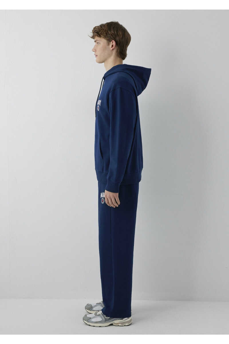 Mavi Logo Baskılı Kapüşonlu Lacivert Loose Fit Erkek Sweatshirt 0S10656-89353 - 5