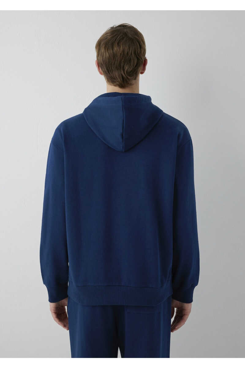 Mavi Logo Baskılı Kapüşonlu Lacivert Loose Fit Erkek Sweatshirt 0S10656-89353 - 6