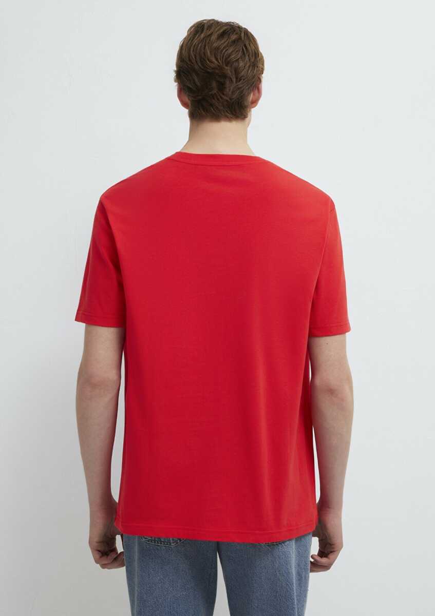 Mavi Logo Baskılı Kırmızı Loose Fit Erkek Tişört 0611711-70467 - 5