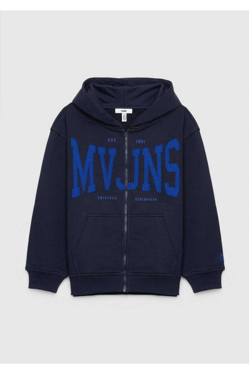 Mavi Logo Baskılı Lacivert Oversize Çocuk Sweatshirt 7S20067-84371 - 6